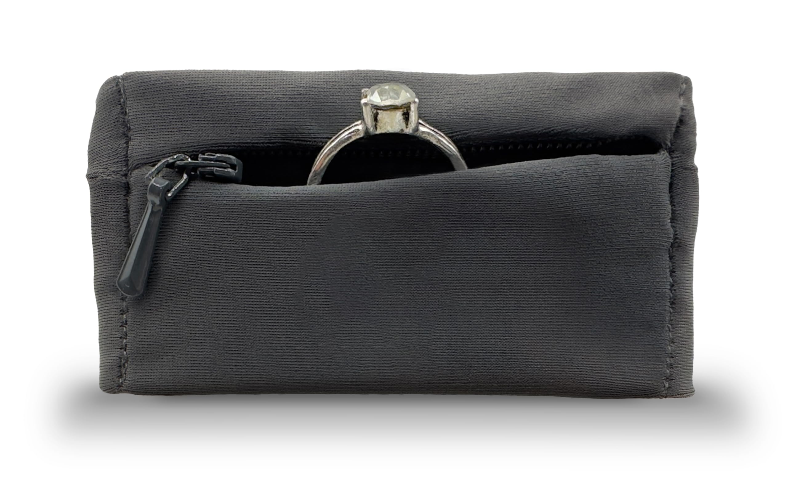 RingHero Wristband with secure zipper | Discretely protect wedding Ring at the Gym, sports or work | Stylish and Patented wristband ring holder/bracelet | Prevent loss, theft, stays on your wrist