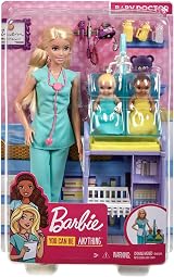 Barbie Lalka Kariera Zestaw Pediatra Baby Doctor Playset view 6