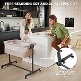 Kinderkraft Nestee UP 2 Co-Sleeping Cot with Birth Mattress Grey view 4