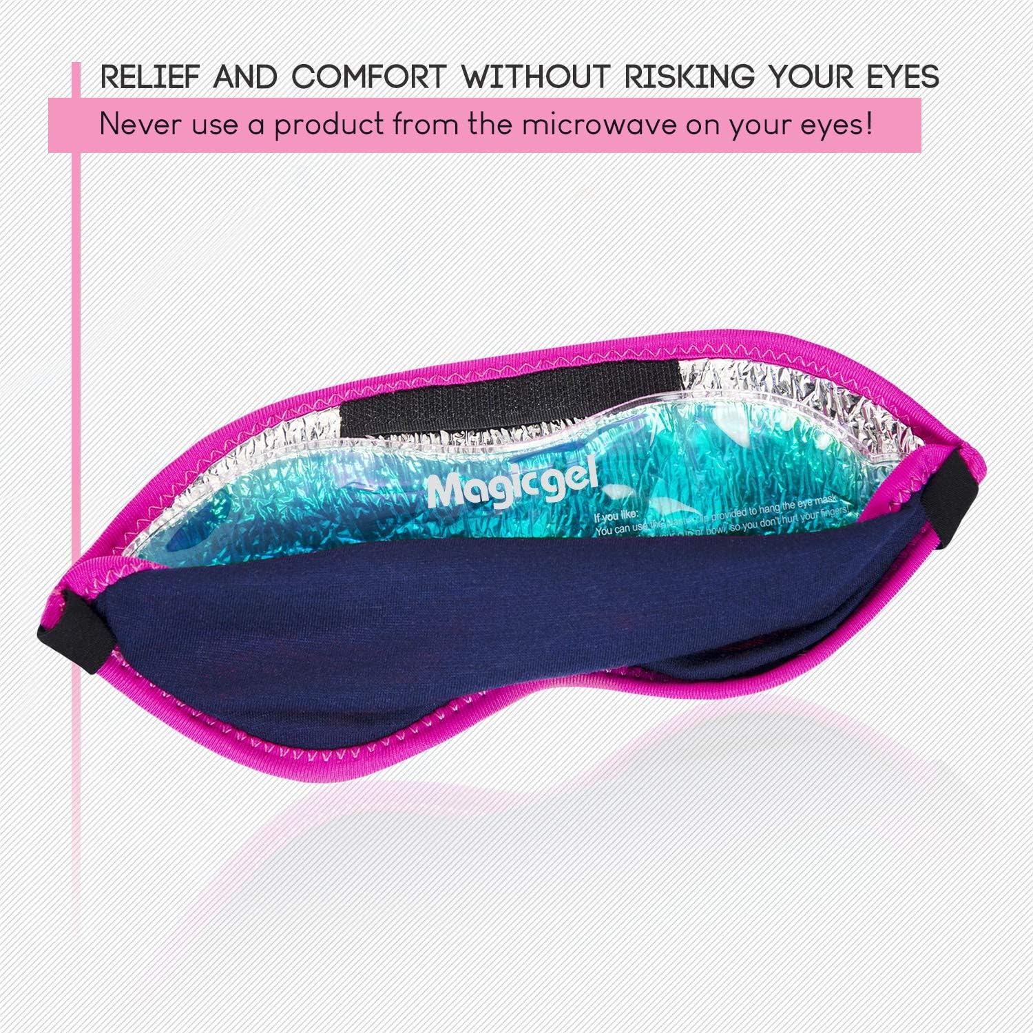 Magic Gel Eye Mask Heated, Cooling Eye Mask Rapid Relief + Cooling Face Compress - Image 4