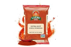 LAXMI BRAND LAXMI Kashmiri Xtra Hot Chili Powder - Authentic Indian Red Chili Seasoning - NON-GMO - 7 oz Cooking Spice