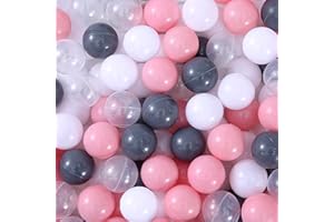 Thenese Pit Balls Crush Proof Plastic Children's Toy Balls Mule-Grey Ocean Balls Small Size 2.15 Inch Phthalate & BPA Free Pack of 100 Grey