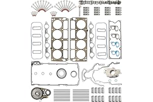 STRATOFORGE E1840P Sloppy Stage 2 Camshaft with Timing Chain Kit Full Gasket Set & Spring Lifter & M295 Oil Pump Fit for GM LS Gen3/4 LS1 LQ4 LQ9 LY5 LY6 4.8 5.3 6.0 6.2 1997-2013 Replace#HS26190PT2 12589226