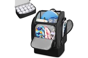 Fasrom Mesh Beach Backpack with Insulated Cooler Compartment, Wet Dry Separation Beach Bag, Large Capacity Tote for Swim