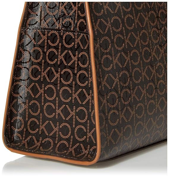 CALVIN KLEIN MARGOT TEXTURED LOGO EMBOSS TOTE