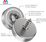 Magnetpro 12x 25LB Force Pot Magnets 20x7mm Countersunk Hole Steel Capsule view 2