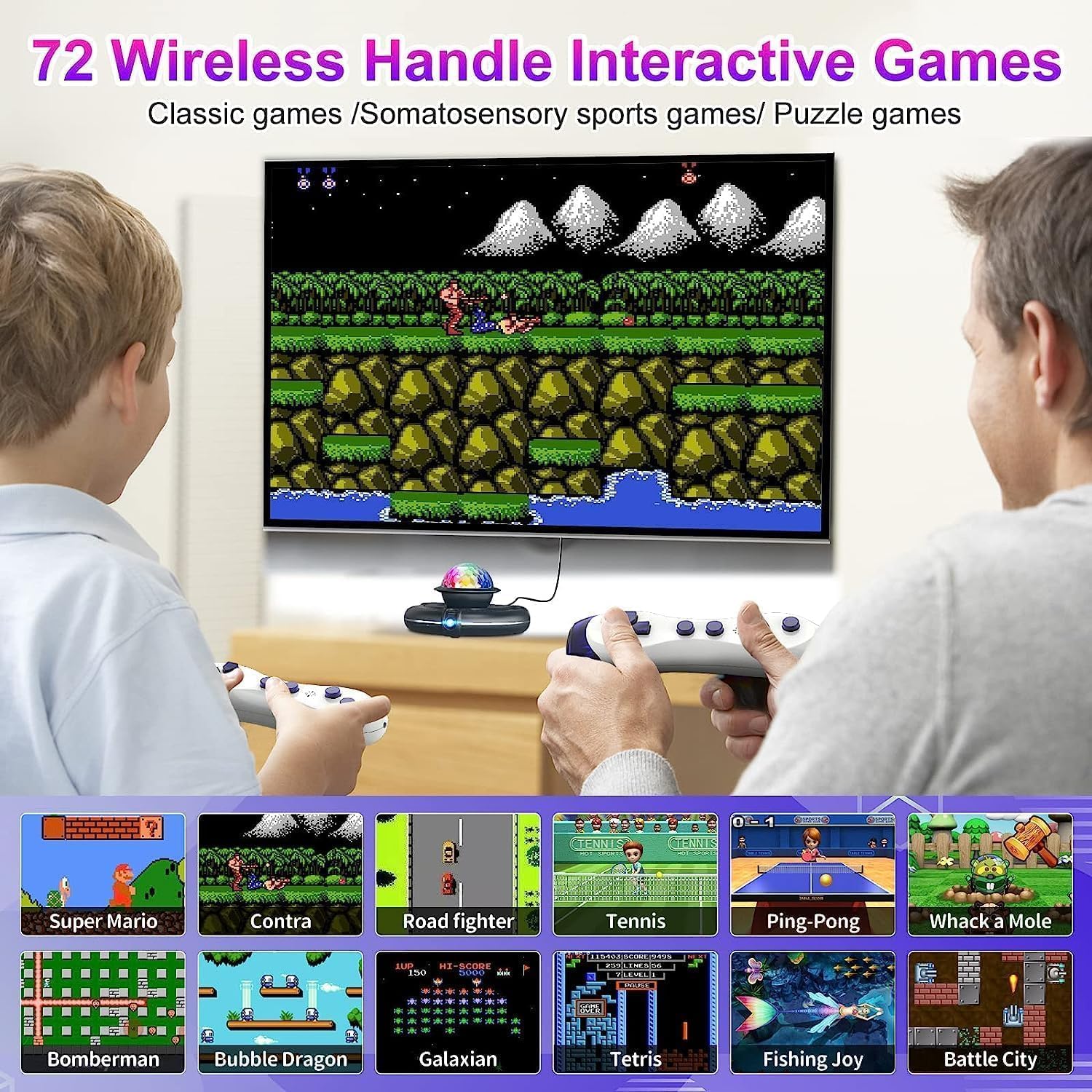 FWFX Dance Mat for TV Games - Wireless Musical Electronic Dance Pad for Kids & Adults, 2-Player Indoor Active Exercise Game for Family Parties, Birthday for Boys and Girls