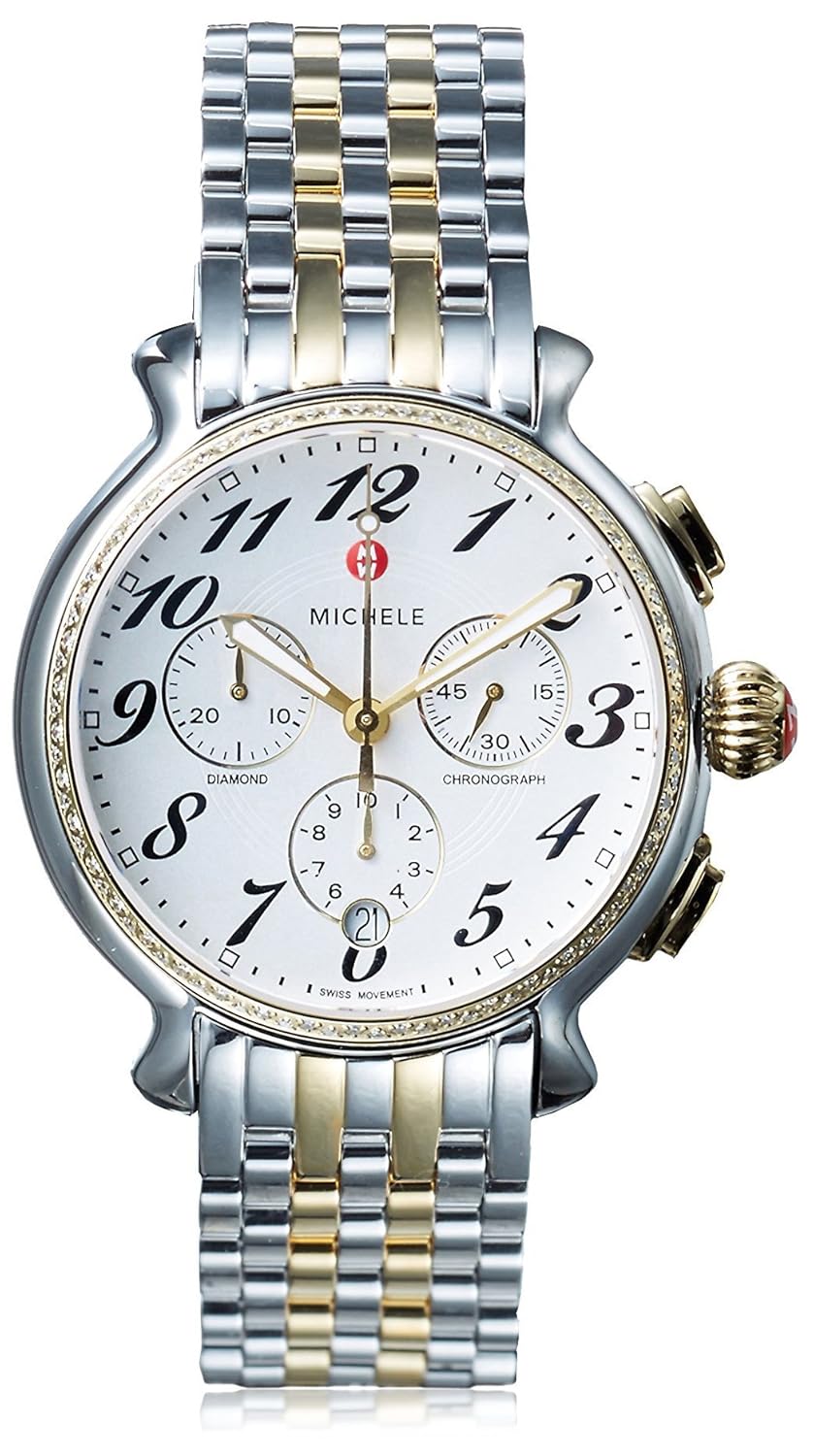 Amazon.com: MICHELE Women 'Fluette' Quartz Stainless Steel Watch,  Color:Two-Tone Silver-Toned (Model: MWW24A000007): Michele: Watches