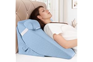 BEYOUDO Bed Wedge Pillow for Sleeping, Adjustable Wedge Pillow Set for After Surgery, Elevated Triangle Pillow for Acid Reflux and Back Pain Relief, Post Surgery, Sleep Apnea, Back Suppor