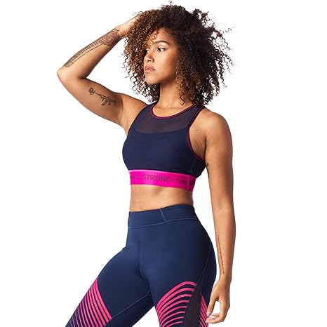 Zumba Fitness® Womens Crossback Sports Bra with High Impact ...