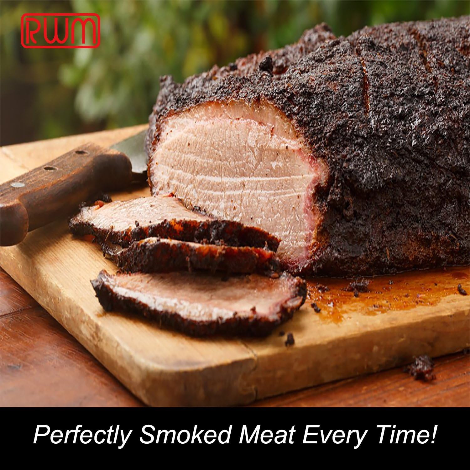 Rwm Smoker Box for Grill BBQ Wood Chips- Large Capacity Thick Stainless Steel Meat Smoky Flavor Smoker Box for Charcoal & Gas Grill: Garden & Outdoor