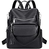 ALTOSY Genuine Leather Backpack Purse for Women Large Convertible Shoulder bag Ladies Crossdody Bag with Tassel