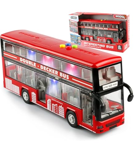 Amazon.com: Hot Wheels Trouble Decker, 1:64 Scale Bus, Red, 3 x 2