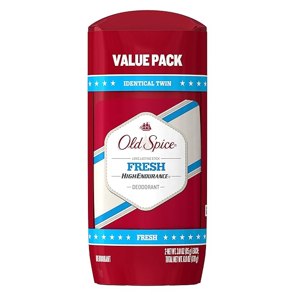 OLD SPICE HIGH ENDURANCE LONG LASTING STICK MEN’S DEODORANT, FRESH SCENT – 3.0 OZ EA