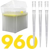 Kashi Scientific 1000 uL Universal Filtering Racked Laboratory Pipette Tips, Sterile Dnase/Rnase Free, Pyrogen Safe [1000ul, Filtered, 960 Tips]