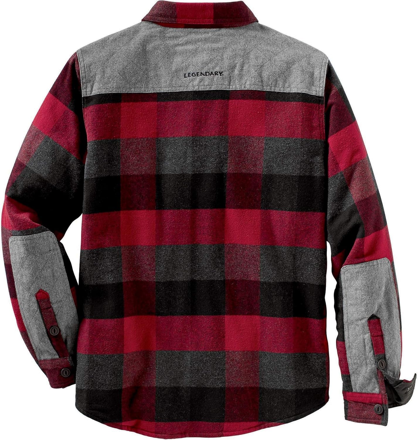 Legendary Whitetails Men's Woodsman Heavyweight Quilted Flannel Shirt Jacket: Clothing