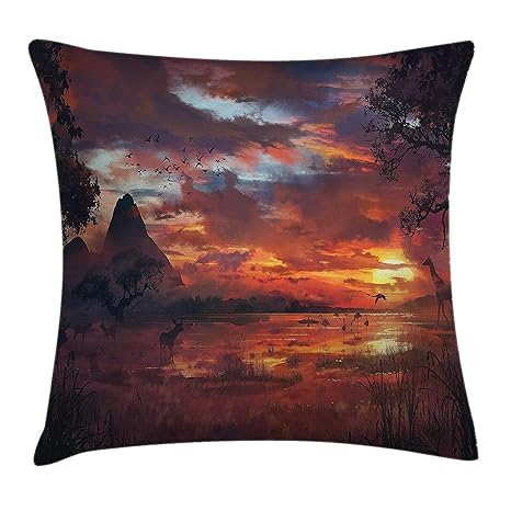 Rghkjlp Family Throw Kissen Cushion Cover, Inspirational Phrase Family is Forever Hand Writing Cute Hearts, Decorative Square