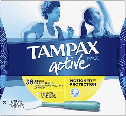 Amazon Com Tampax Pearl Active Plastic Regular Absorbency
