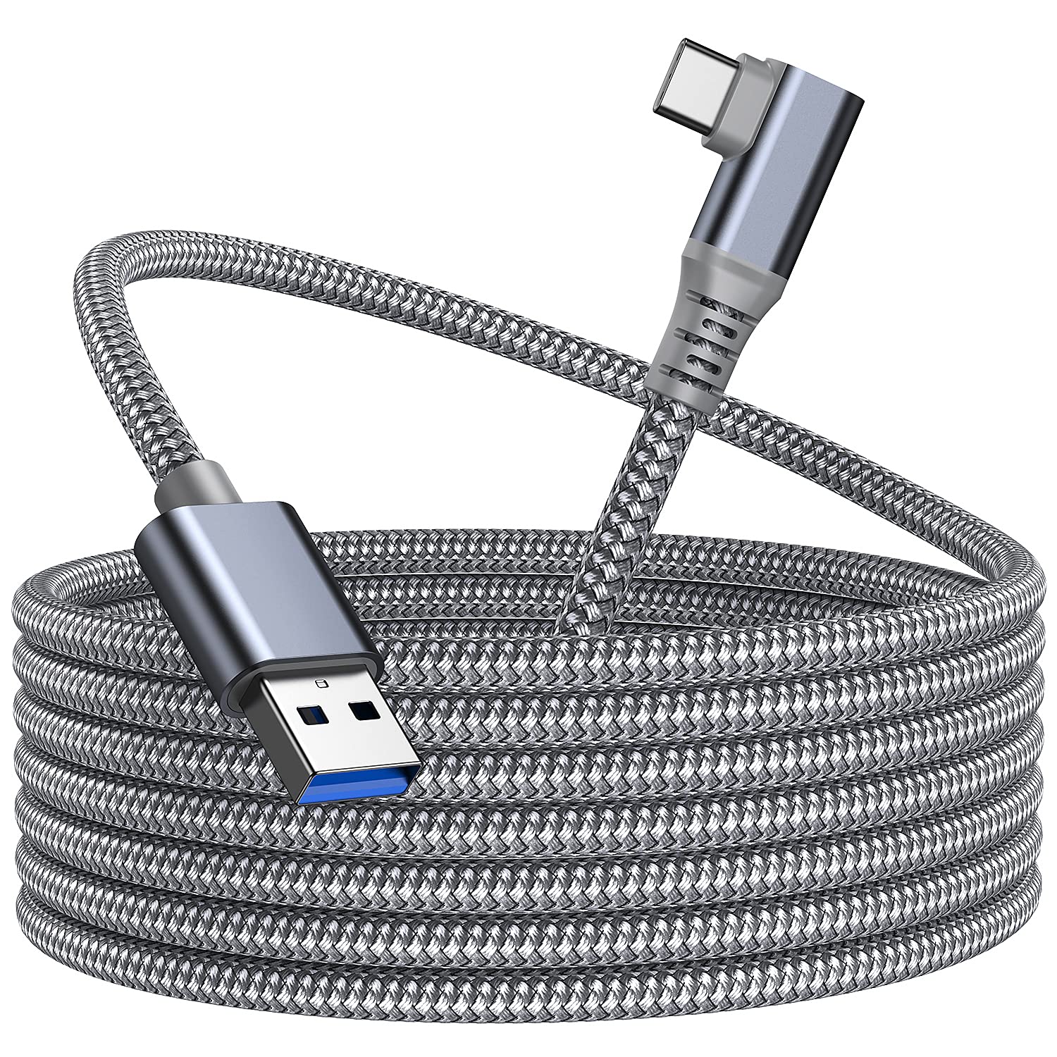 kiuet Link Cable 5M Compatible with Oculus1/ 2 Accessories VR Headset, USB 3.0 to USB C Link Cable 5Gbps High Speed Data Transfer, for Oculus Quest1/2 and PC Games.