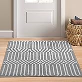 Indoor Doormat 32"x 40", Absorbent Front Back Door Mat, Rubber Backing Non Slip Floor Mats Inside Mud Dirt Trapper Outside Entrance Door Rug Carpet, Machine Washable Low Profile-Grey Time Cloister
