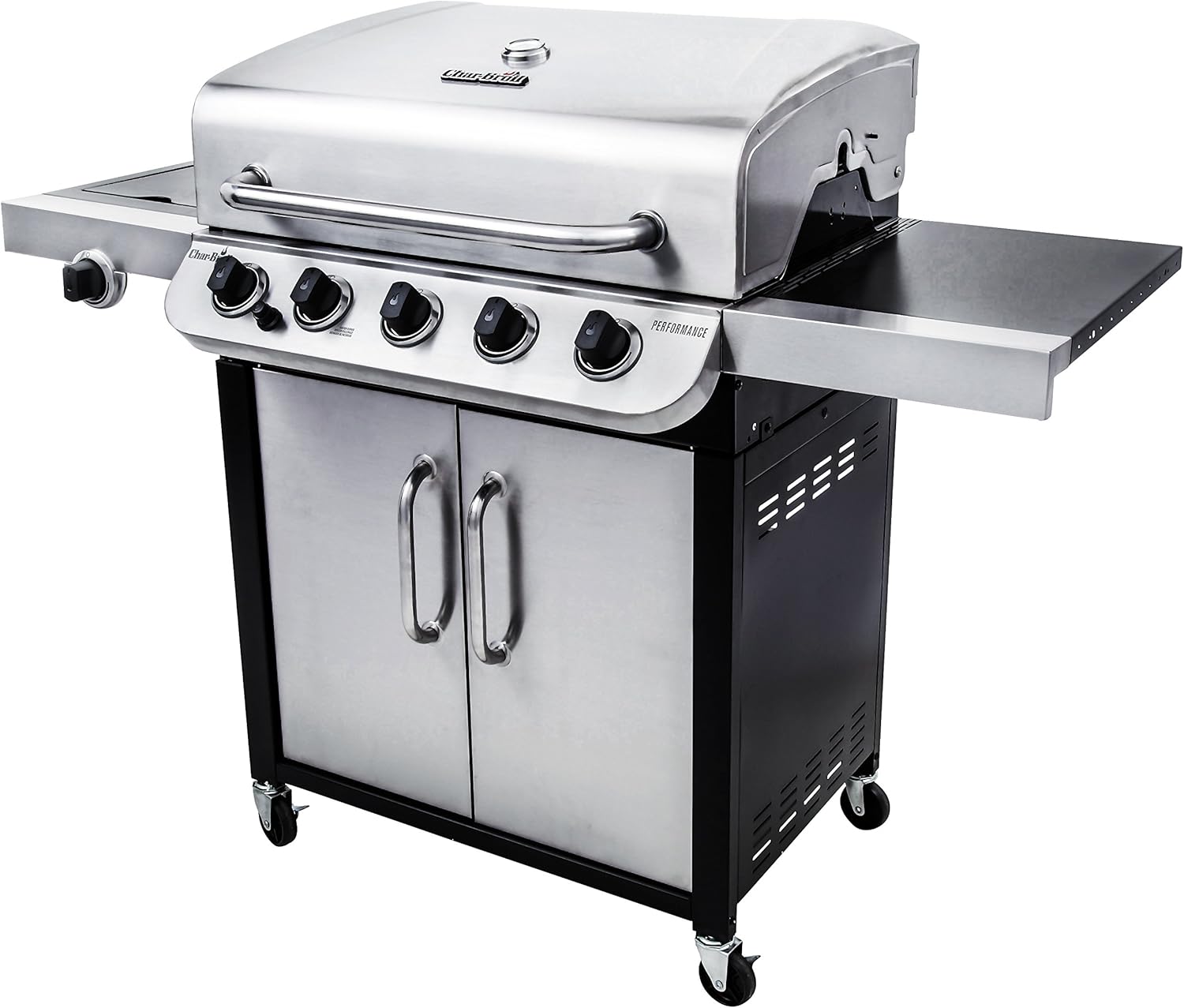 review Char-Broil Performance 550 5-Burner Cabinet Liquid Propane Gas Grill
