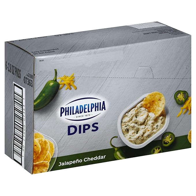Philadelphia Single Serve Dips 2 8 Oz Pack Of 6 Spinach Artichoke With Pita Chips Amazon Com Grocery Gourmet Food