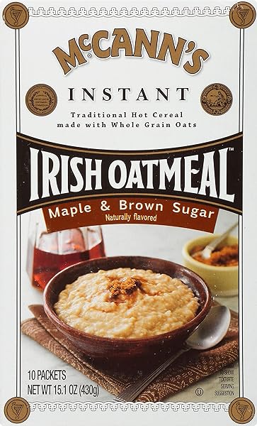 MCCANN’S INSTANT IRISH OATMEAL, MAPLE & BROWN SUGAR,...