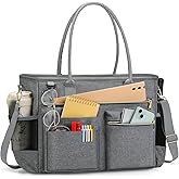 RAINSMORE Laptop Bag for Women 15.6 Inch Work Teacher Tote Nurse Bag Professional Laptop Tote Computer Messenger Shoulder Bags Large Handbag Business Office Work Briefcase