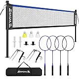 BAGAIL Outdoor Badminton Net Set with Anti-Sag