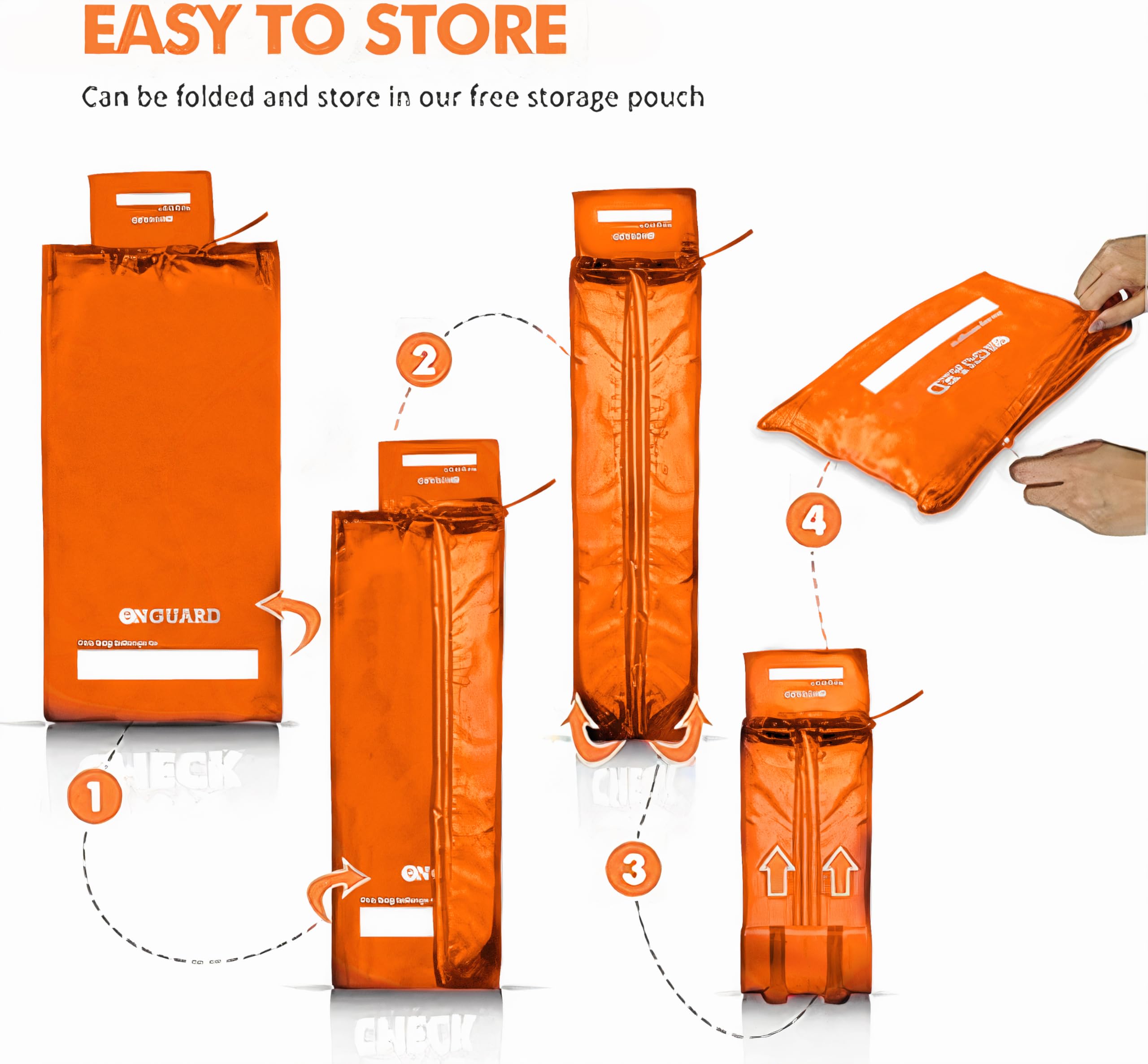 ONGUARD Waterproof Single and Double Stroller Bag for Airplane - Travel Stroller Cover for Air Travel and Storage - Gate Check Bag Backpack- Baby Airplane Essentials - Orange