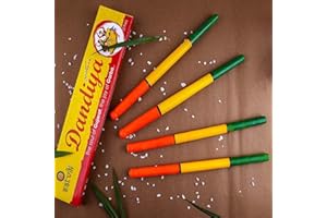 CRAFTSMAN SATVIK 2 Pairs (4 Pcs) Wooden Dandiya Sticks – Handcrafted Multicolor Dance Props for Cultural Events & Performances