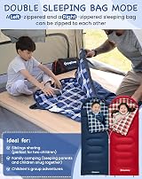 KingCamp Kids Sleeping Bag Flannel Liner 4 Season Lightweight 170x70cm view 3