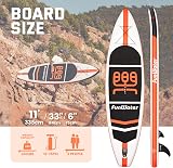 FunWater 11ft Inflatable SUP Paddle Board with Pump Fin Leash Bag view 2
