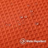Waterproof Narrow Shower Curtain 92x182cm Orange with Hooks view 3