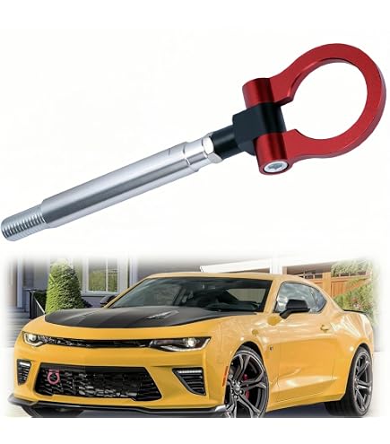 Heavy Duty Silver Tow Hook For 2017-2019 6th Gen Chevy Camaro – Front & Rear Mount, Anodized Finish