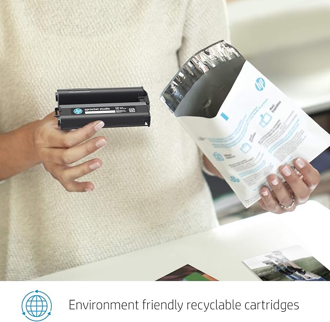 80 hojas, 2 cartuchos Papel fotográfico y cartuchos HP Sprocket Studio  Papel fotográfico Oficina y papelería vedatbaltaci.com.tr