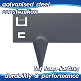 Harbour Housewares 5M Galvanised Steel Lawn Edging 8cm Face Height Rust view 2