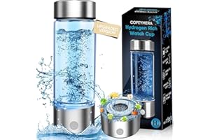 COFEYMERA Upgraded Hydrogen Water Bottle, Version Ion Membrane Hydro Bottle -SPE & PEM, Hydrogen Water Bottle Generator Suitable for Purified Water, Portable Hydrogen Water Improve Water Quality in 3 Minutes