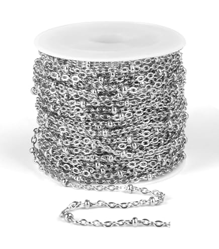Amazon.com: 33FT Stainless Steel Cuban Chain 3.8mm Double Link