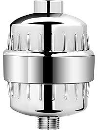 AquaBliss High Output Universal Shower Filter with Replaceable Multi-Stage Filter Cartridge - Chrome (SF220)