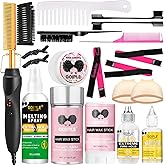 Goiple Electric Hot Comb Hair Straightener, Deluxe Electrical Straightening Curling Iron for Natural Black Wigs, Wigs Pressin