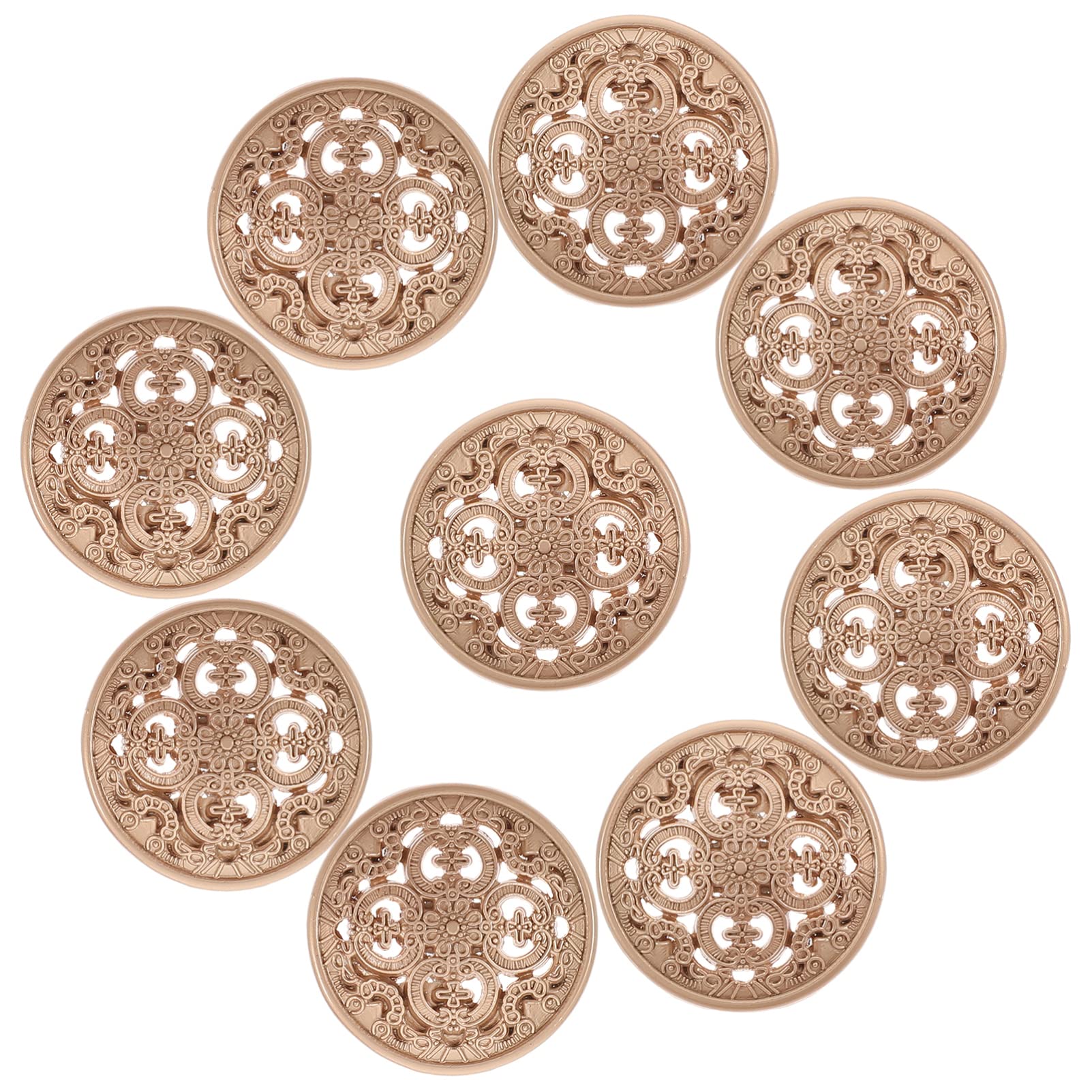 Milisten 30pcs Metal Round Flat Buttons - Coats, Jacket, Shirt, Suit, Trousers Buttons for DIY Craft Sewing - Gold, 18mm