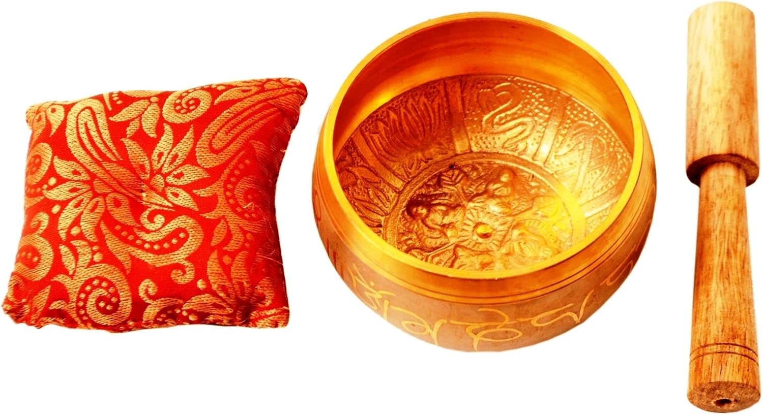 Purpledip Bell Metal Singing Bowl: Tibetan Buddhist Musical Instrument Set for Meditation 4 inches (11317) - Image 3