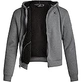 Spyder Mens Sherpa Fur Hoodie - Soft Stretch Waffle Knit Full Zip Up Hoodie Sweatshirt for Men with Cozy Sherpa Fleece Lining