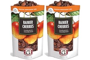 CHUKAR CHERRIES Dried Rainier Cherries - No Sugar Added and Sulfite Free | USA Grown | All-Natural Dried Fruit (2 Bags)