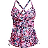 Tankini Swim Tops for Women - V Neck Bathing Suit Top No Bottom Swimsuit Tops 2025