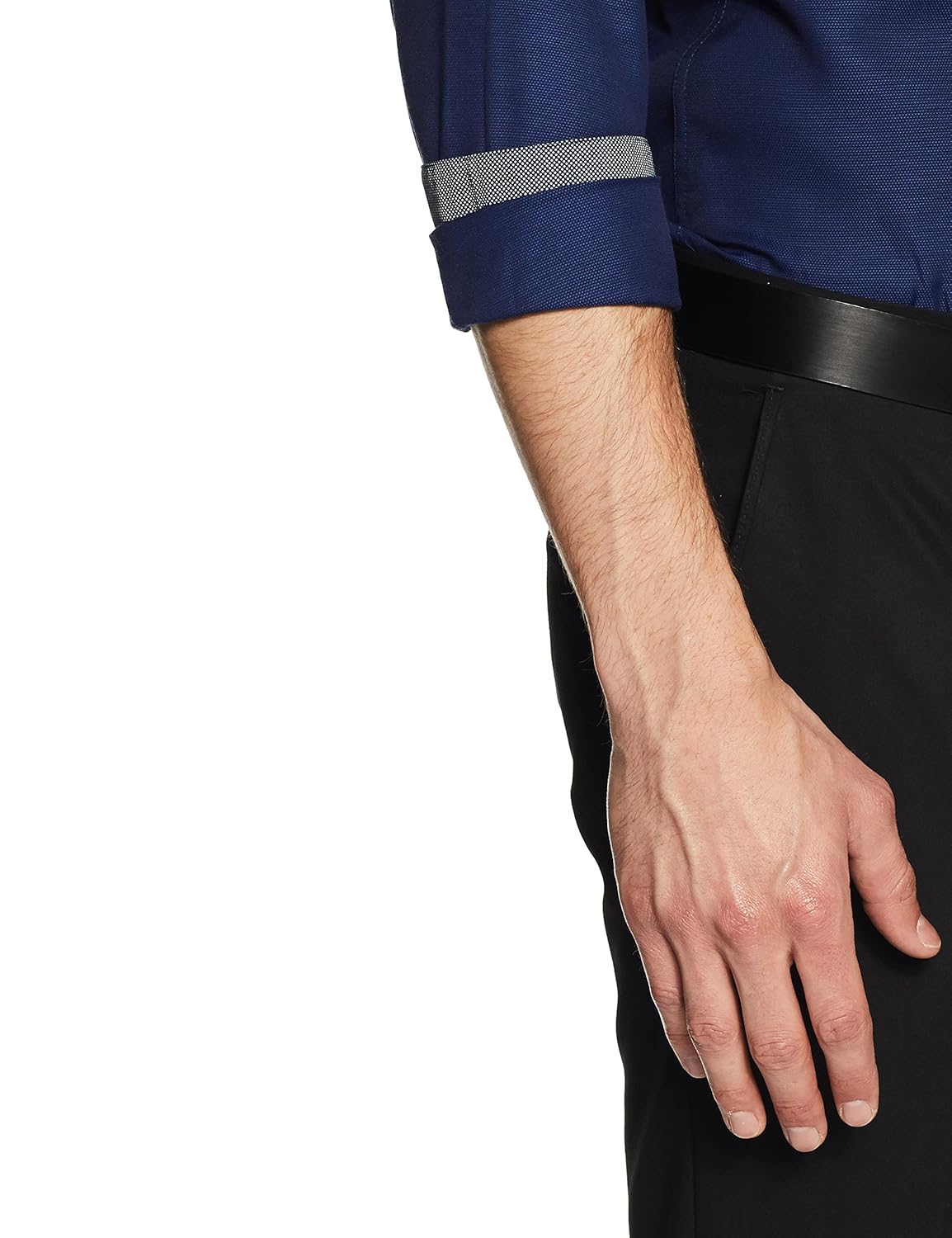 peter england men's plain slim fit formal shirt