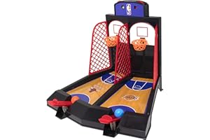 Maccabi Art Official NBA Team Logo 2-Player Tabletop Arcade Basketball Game, 9.12” L x 8.75” H x 10.87” W