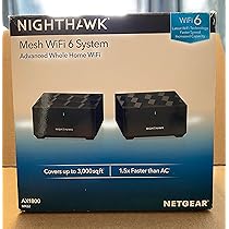 NETGEAR MK63 メッシュ Wi-Fi 6 システムAX1800 MK63S Nighthawk AX1800 Mesh WiFi System - NETGEAR