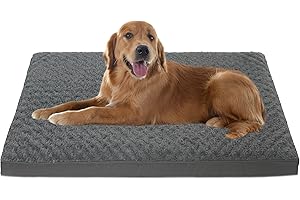DEBANG HOME Large Dog Bed for Large Dogs,Medium Dogs, Orthopedic Dog Bed,Egg Crate Foam Pet Bed Mat,Dog Crate Bed,Waterproof Deluxe Plush Dog Beds with Removable Washable Cover